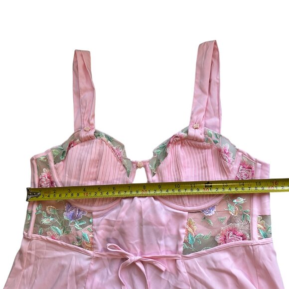 NWT! RARE! For Love and Lemons x Victoria's Secret Watercolor Slip Dress Large - Picture 13 of 16